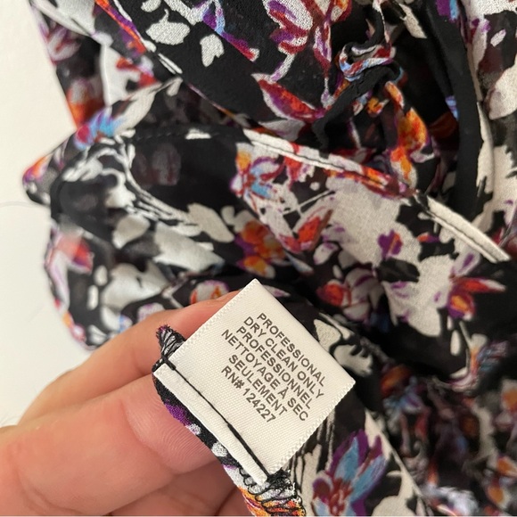 MISA Fleur Ruffle Floral Print Dress XS - Picture 8 of 9